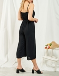Εικόνα από Ολόσωμη φόρμα wide leg με κουμπάκια Μαύρο