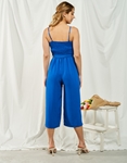 Εικόνα από Ολόσωμη φόρμα wide leg με κουμπάκια Μπλε