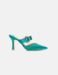 Εικόνα από Γυναικείες μυτερές open heel γόβες Πράσινο