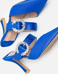 Εικόνα από Mules μυτερό open heel Μπλε