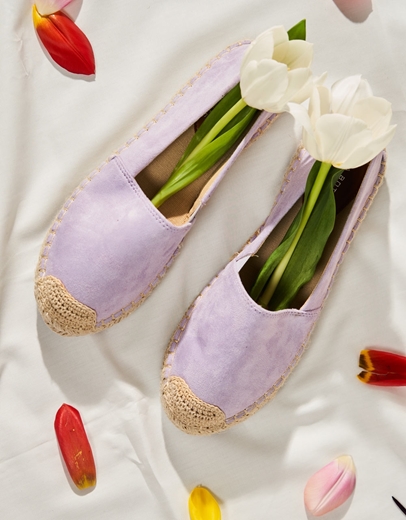 Εικόνα της Γυναικείες εσπαντρίγες suede Μωβ