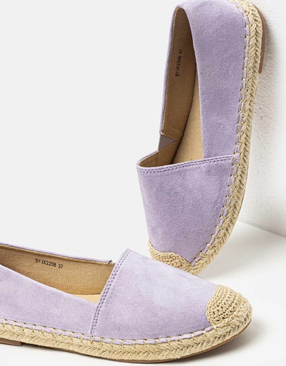 Εικόνα της Γυναικείες εσπαντρίγες suede Μωβ