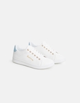 Εικόνα από Γυναικεία basic sneakers με διχρωμία Λευκό/Σιέλ