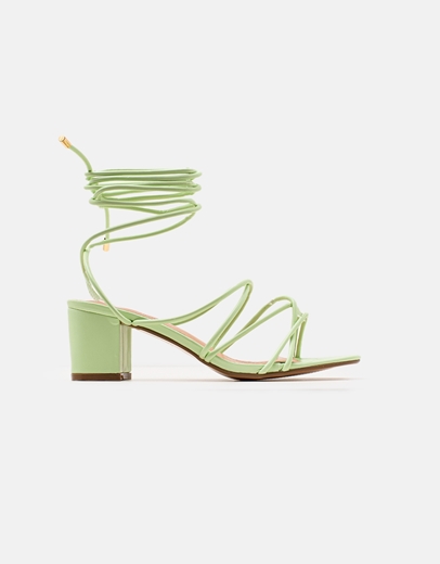 Εικόνα της Γυναικεία πέδιλα με κορδόνια Πράσινο