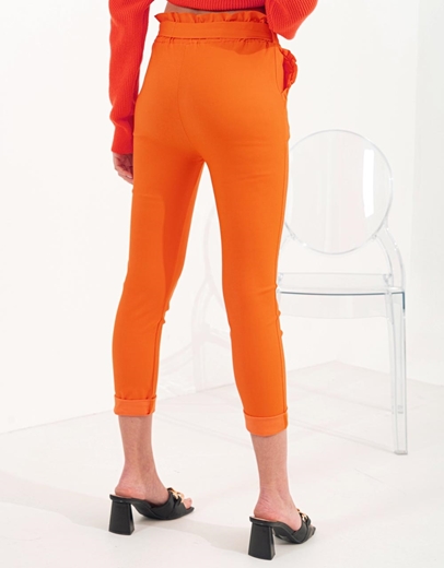 Εικόνα της Ελαστικό παντελόνι με ζώνη Πορτοκαλί