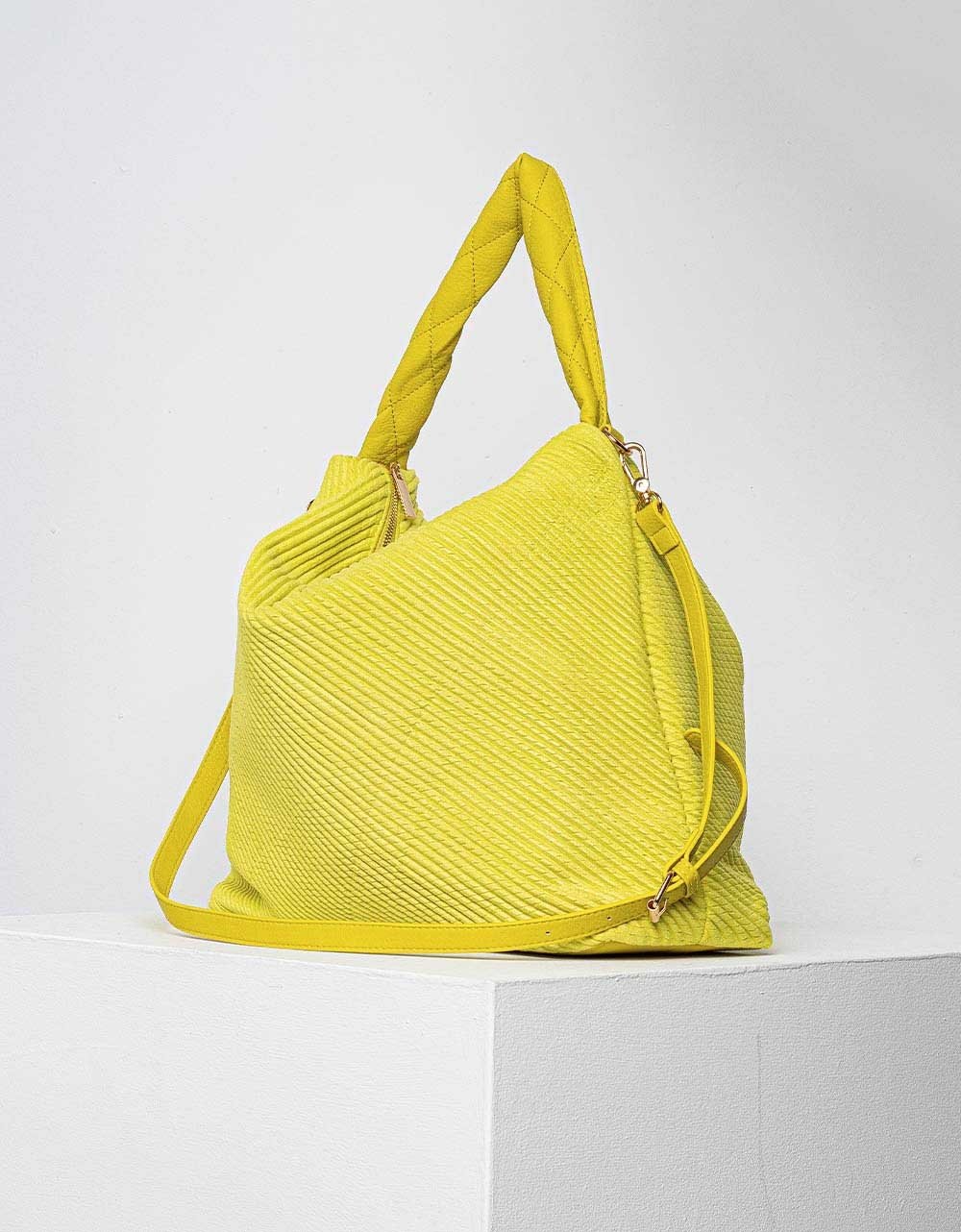 Εικόνα από Γυναικεία τσάντα ώμου υφασμάτινη Πράσινο