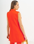 Εικόνα από Γυναικείο αμάνικο σακάκι μεσάτο Πορτοκαλί