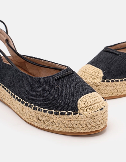 Εικόνα της Γυναικείες εσπαντρίγιες open heel Μαύρο