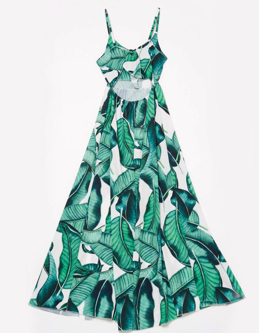 Εικόνα από Μάξι φόρεμα με μοτίβο και άνοιγμα στην πλάτη Πράσινο