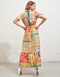 Εικόνα από Φόρεμα με flower boho pattern Πορτοκαλί