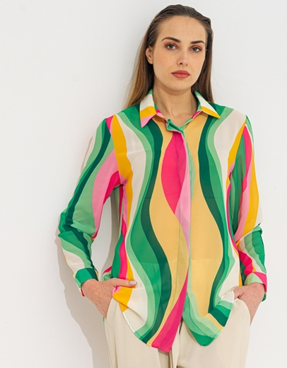 Εικόνα της Πουκάμισο με σχέδια Πράσινο