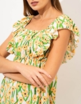 Εικόνα από Μάξι φόρεμα με βολάν Κίτρινο