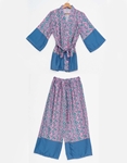 Εικόνα από Floral σετ με crop παντελόνα Λιλά