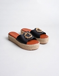 Εικόνα από Flatforms με χρυσή αγκράφα Μαύρο