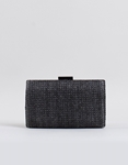 Εικόνα από Τσαντάκι clutch ψάθινο με σχέδιο πλέξη Μαύρο