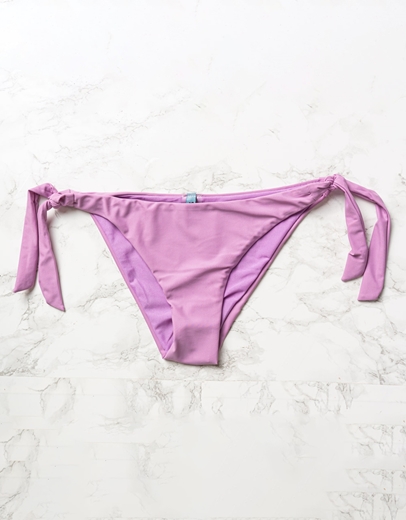 Εικόνα της Μονόχρωμο μπικίνι με δέσιμο Λιλά