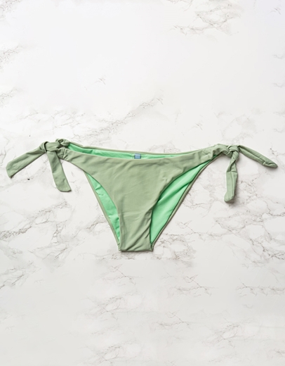 Εικόνα της Μονόχρωμο μπικίνι με δέσιμο Πράσινο