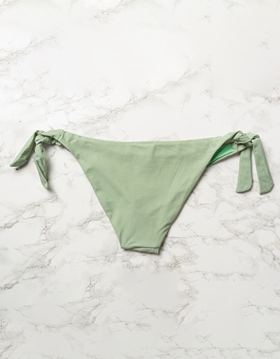 Εικόνα της Μονόχρωμο μπικίνι με δέσιμο Πράσινο