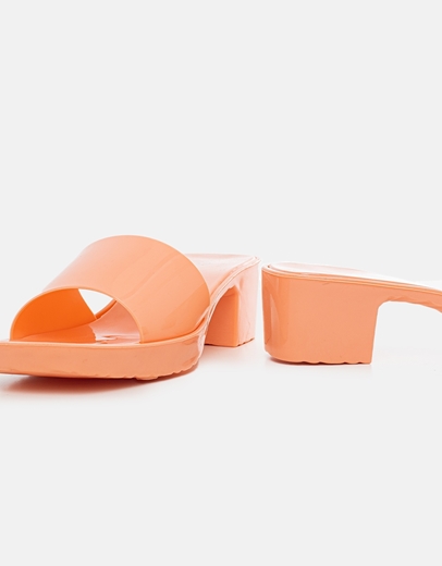 Εικόνα της Γυναικεία μονόχρωμα mules Ροζ