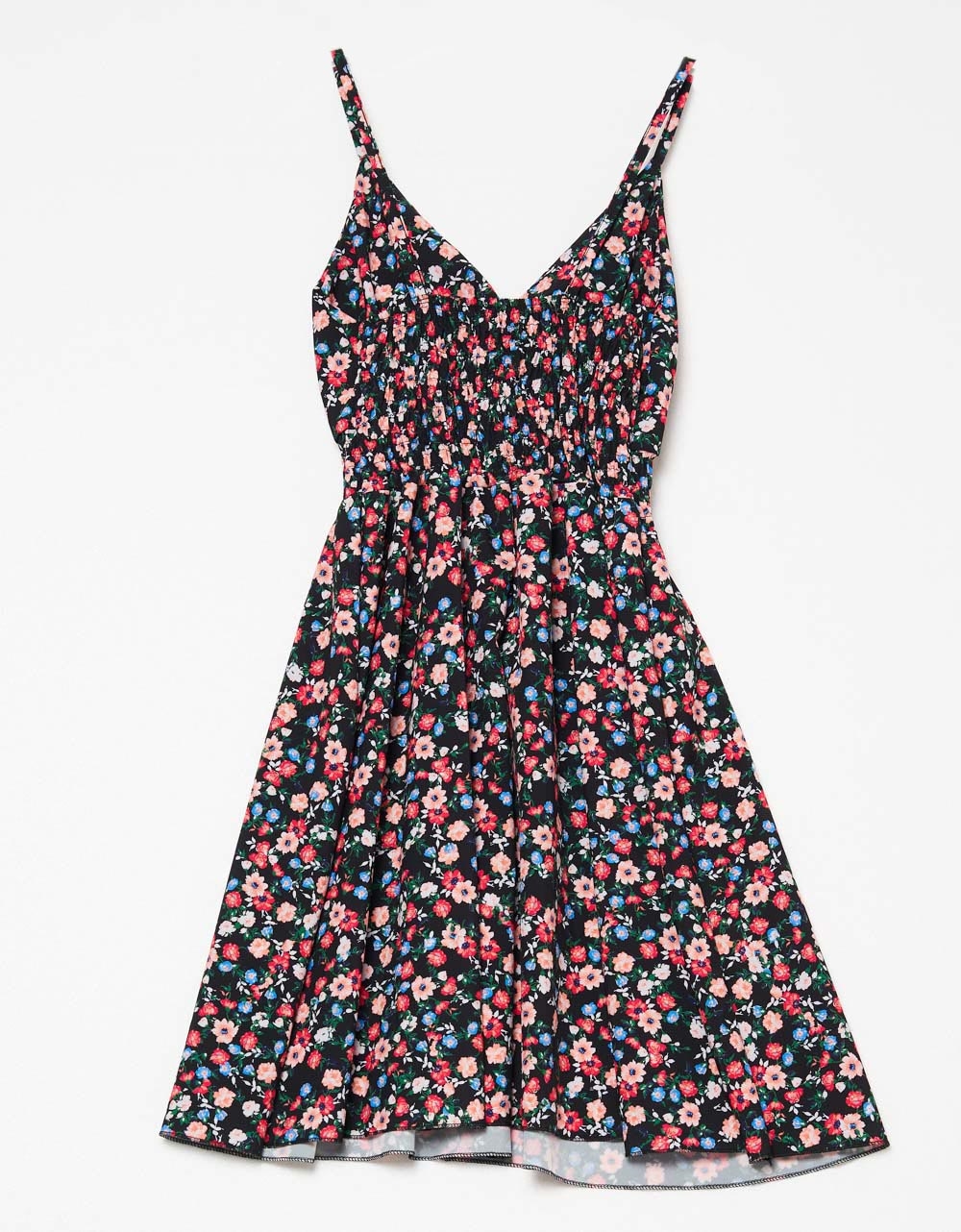 Εικόνα από Αμπίρ μίνι φόρεμα σε floral μοτίβο Μαύρο