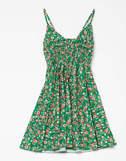 Εικόνα της Αμπίρ μίνι φόρεμα σε floral μοτίβο Πράσινο