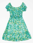 Εικόνα από Μίνι floral φόρεμα με βολάν Πράσινο