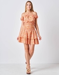 Εικόνα από Σετ φούστα και top floral Πορτοκαλί