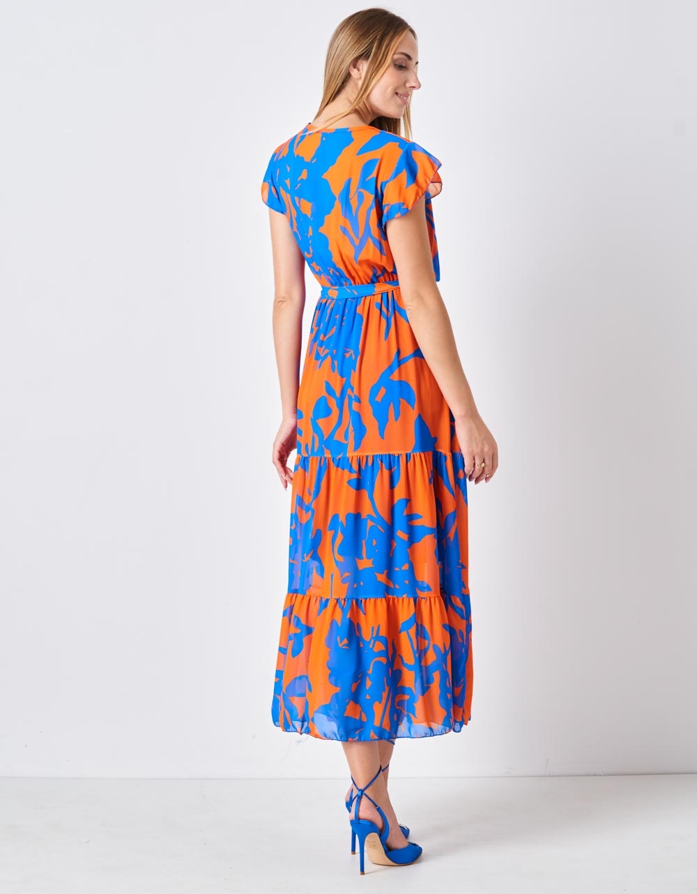 Εικόνα από Κρουαζέ maxi φόρεμα Πορτοκαλί
