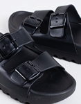 Εικόνα από Sliders με τρακετρωτή σόλα και διπλό τοκά Μαύρο