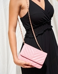 Εικόνα από Γυναικεία all day τσάντα ώμου με αλυσίδα Ροζ