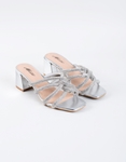 Εικόνα από Mules με strass στη φάσα Ασημί