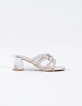 Εικόνα από Mules με strass στη φάσα Ασημί