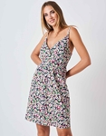 Εικόνα από Φόρεμα floral με λάστιχο στη μέση Navy