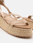 Εικόνα από Flatform σανδάλια lace up Μπεζ