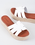 Εικόνα από Flatforms με εσπαντρίγια και φάσα με διπλό υλικό Λευκό