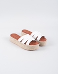 Εικόνα από Flatforms με εσπαντρίγια και φάσα με διπλό υλικό Λευκό