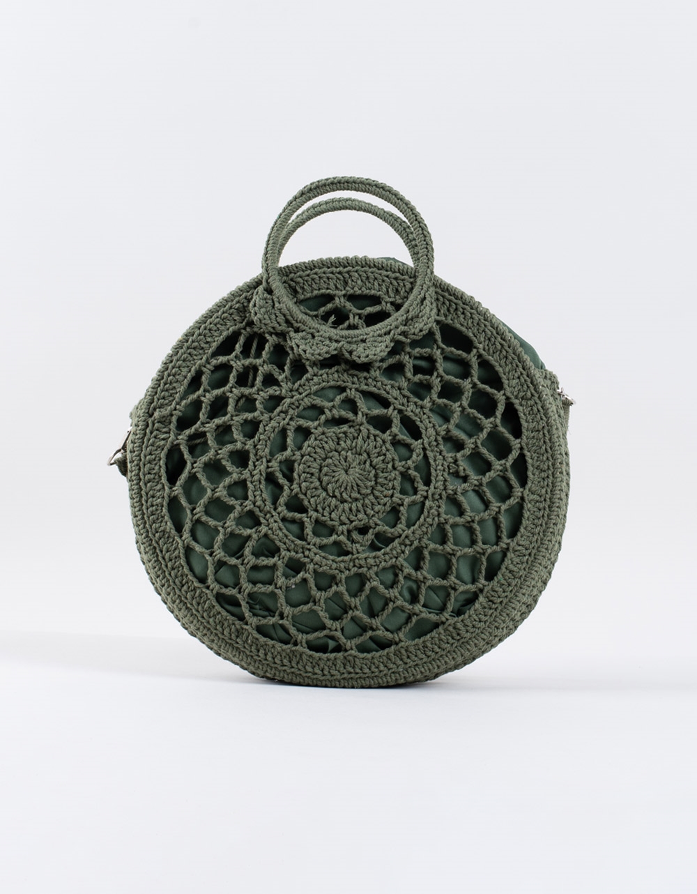 Εικόνα από Boho τσάντα χειρός υφασμάτινη Πράσινο