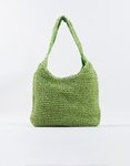 Εικόνα από Γυναικεία τσάντα ώμου ψάθινη μονόχρωμη Λαχανί