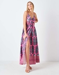 Εικόνα από Boho μάξι φόρεμα με σκίσιμο Ροζ