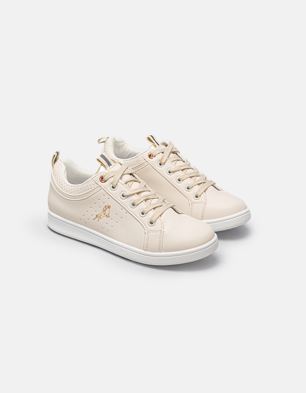 Εικόνα από Γυναικεία sneaker με διακοσμητικές τρύπες Μπεζ