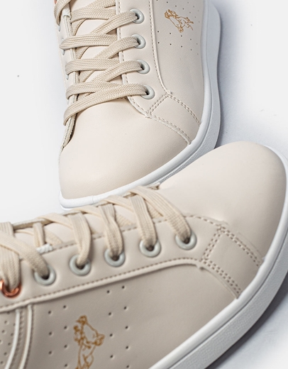 Εικόνα της Γυναικεία sneaker με διακοσμητικές τρύπες Μπεζ