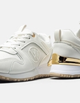Εικόνα από Γυναικεία sneakers με χρυσή λεπτομέρεια Λευκό