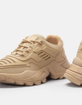 Εικόνα από Γυναικεία sneakers με διπλό υλικό Μπεζ