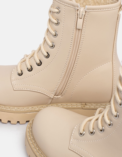 Εικόνα της Αρβυλάκια με κορδόνια και διπλή ραφή στην σόλα Μπεζ