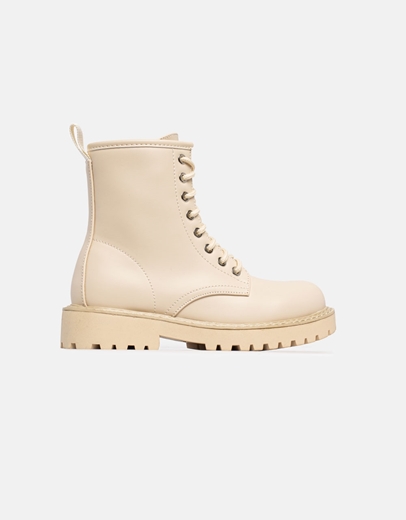 Εικόνα της Αρβυλάκια με κορδόνια και διπλή ραφή στην σόλα Μπεζ