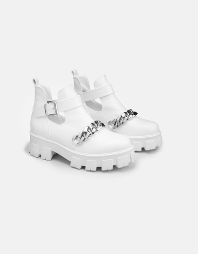 Εικόνα της Μποτάκια με ανοίγματα και διακοσμητική αλυσίδα Λευκό