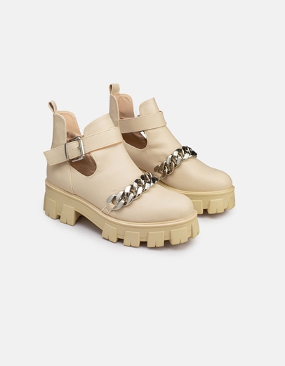 Εικόνα της Μποτάκια με ανοίγματα και διακοσμητική αλυσίδα Μπεζ