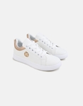 Εικόνα από Basic sneakers με μεταλλικές λεπτομέρειες Λευκό/Σαμπανί