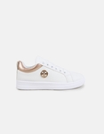 Εικόνα από Basic sneakers με μεταλλικές λεπτομέρειες Λευκό/Σαμπανί