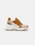 Εικόνα από Γυναικεία sneakers με μεταλλική λεπτομέρεια στο πίσω μέρος Μπεζ/Ταμπά